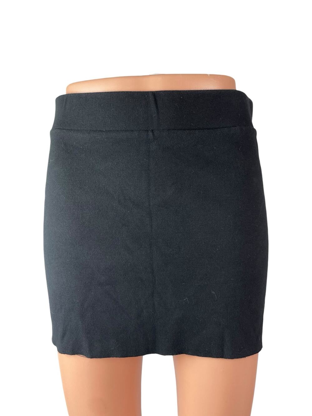 Madewell Women's Black Elastic Waist Pull On Career Mini Pencil Skirt Size S
